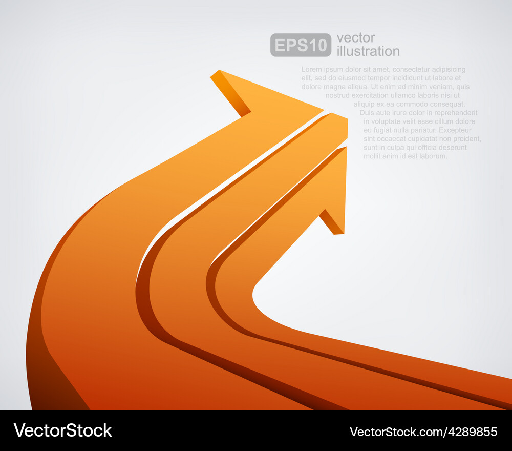 Abstract 3d arrow Royalty Free Vector Image - VectorStock