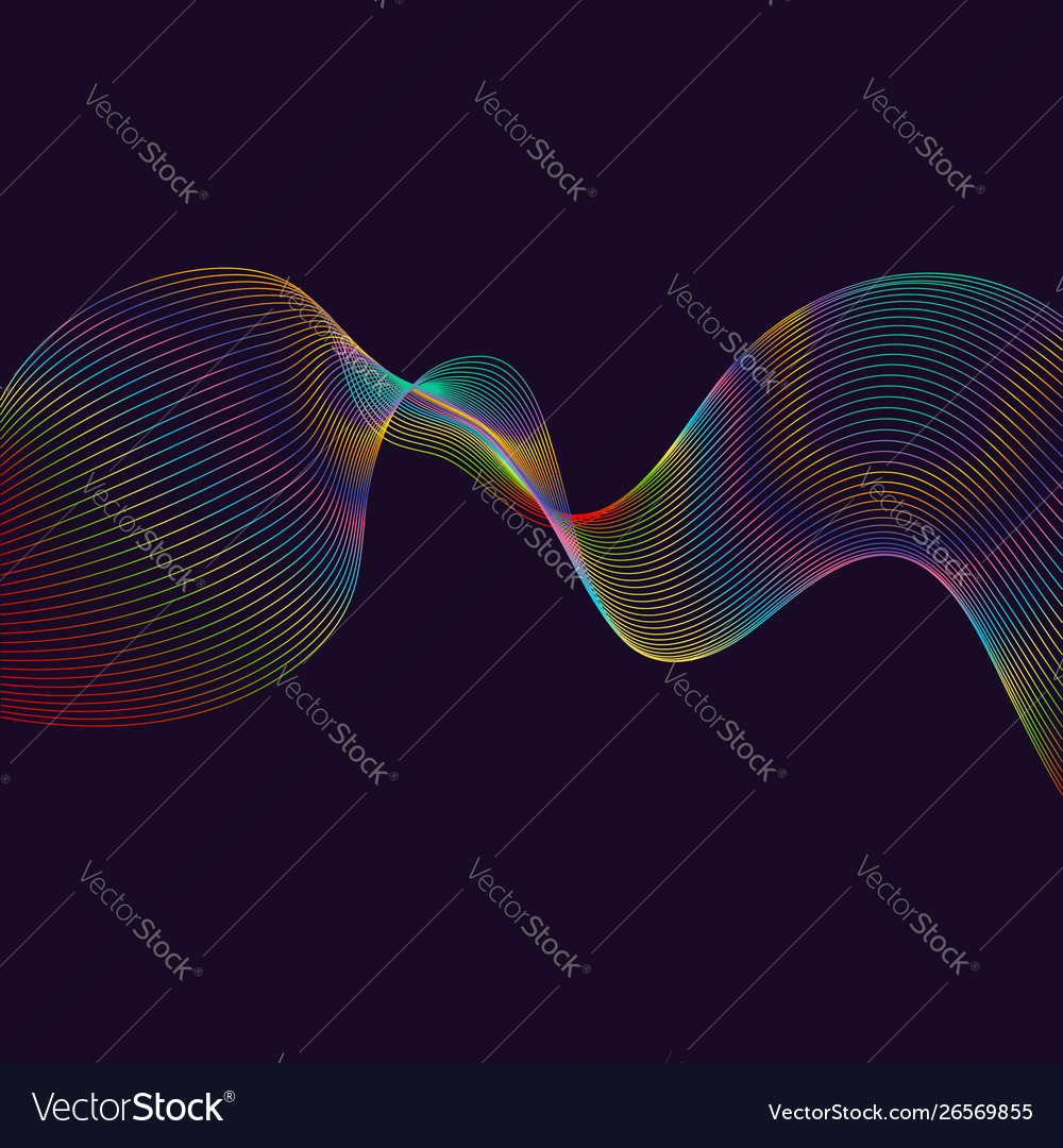 Abstract background with colorful waves Vector Image Abstract background with colorful waves