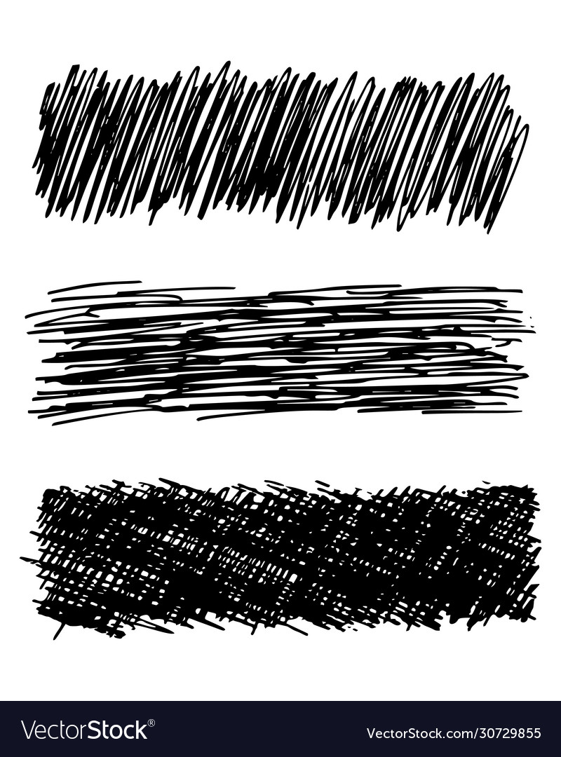 Black Pencil Smear Rectangle Set