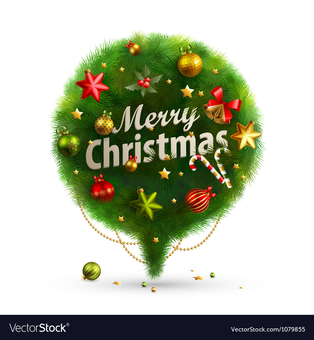 Christmas bubble for speech Royalty Free Vector Image