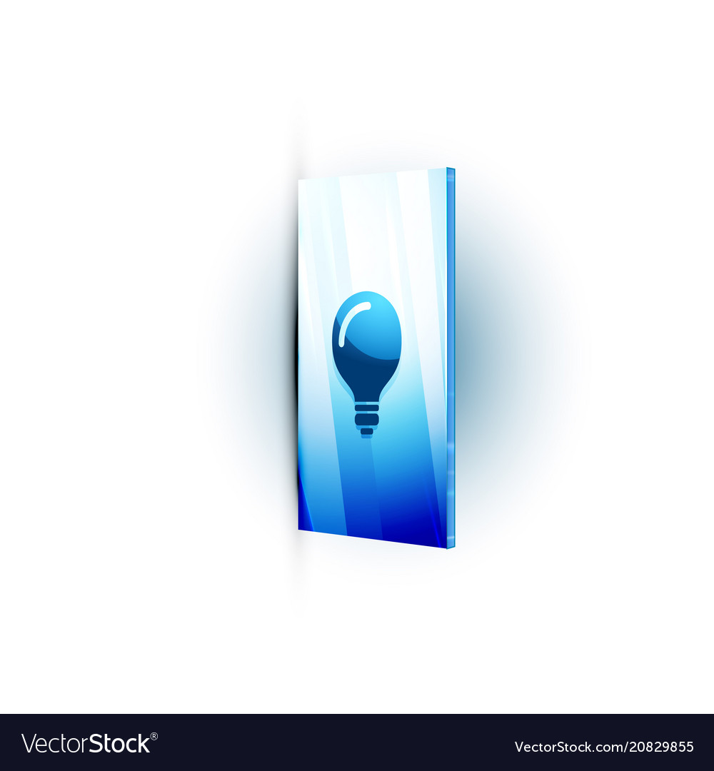 Light bulb new idea concept web button vector image Light bulb new idea concept web button