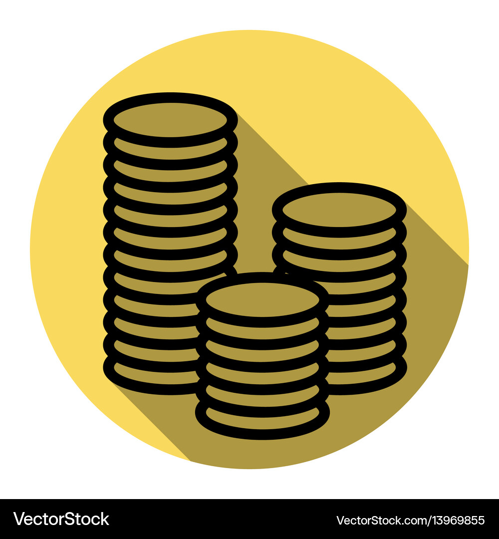 Money sign flat black icon Royalty Free Vector Image
