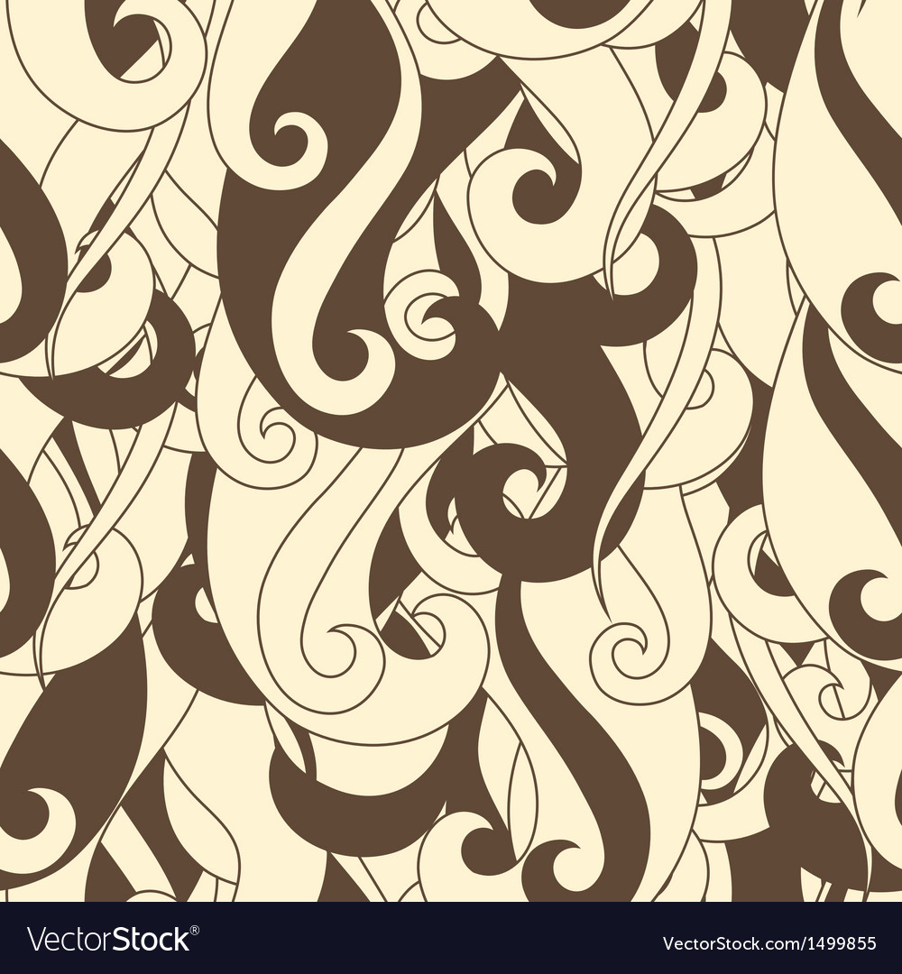 Seamless pattern hair curls and waves