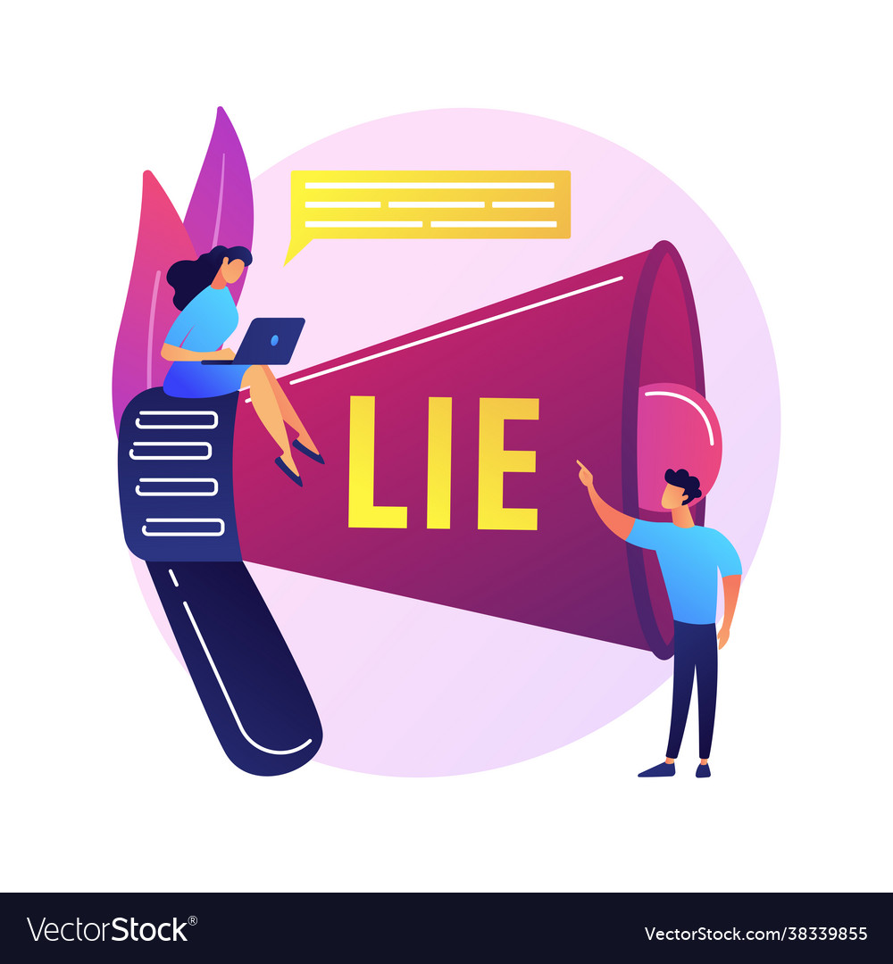 Telling lies concept metaphor Royalty Free Vector Image
