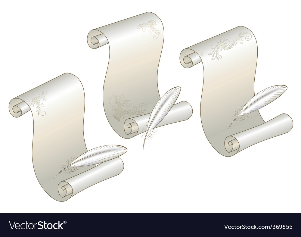 Three paper scroll