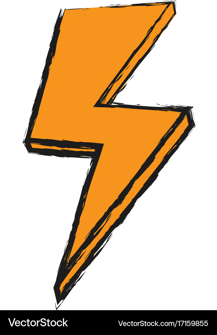 Thunder icon image Royalty Free Vector Image - VectorStock