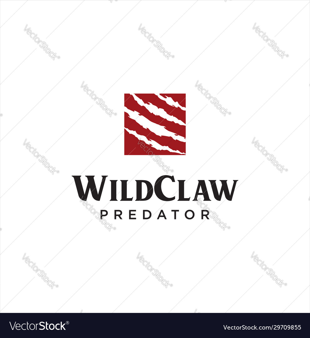 Wild claw logo design animal monster claws