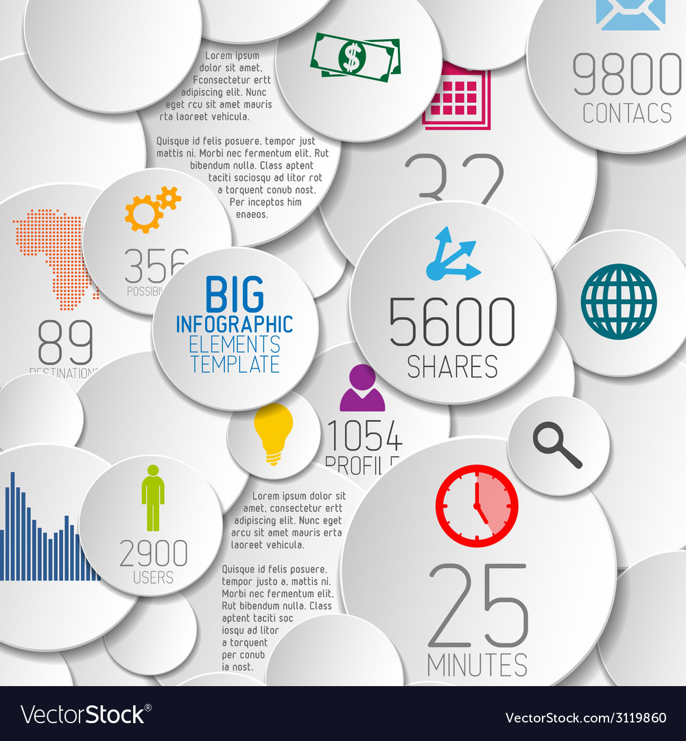 Abstract circles background infographic te
