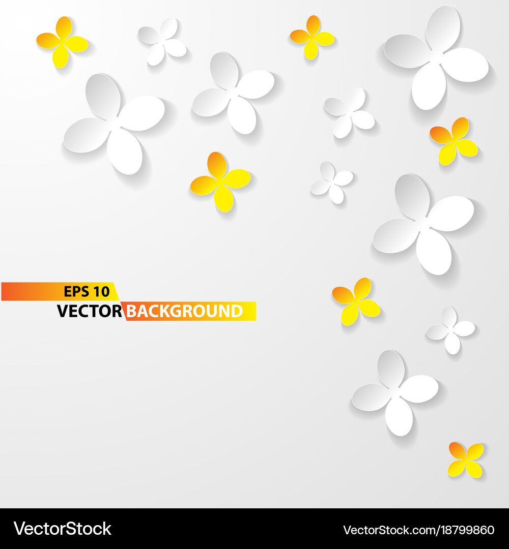 Abstract flower paper background design Royalty Free Vector