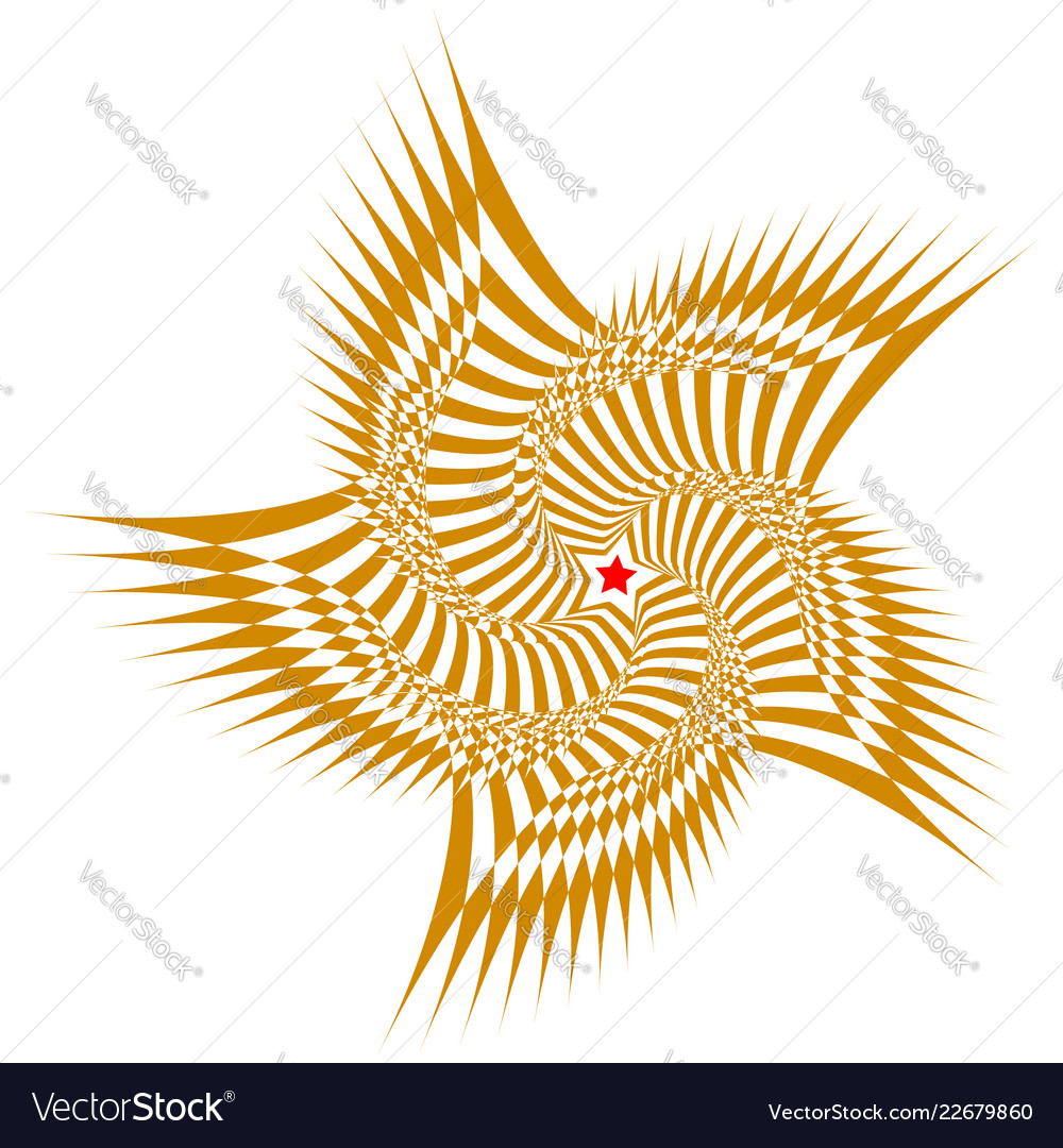 Brown sweeping pattern star creates