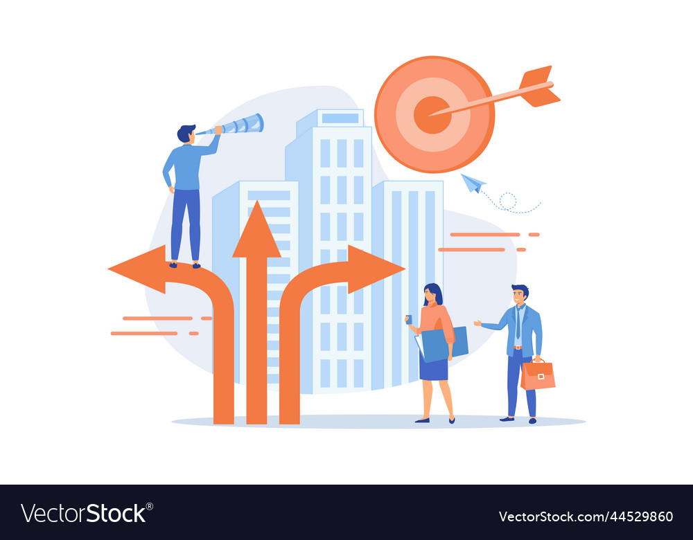 Business people and empolyee choosing new career Vector Image