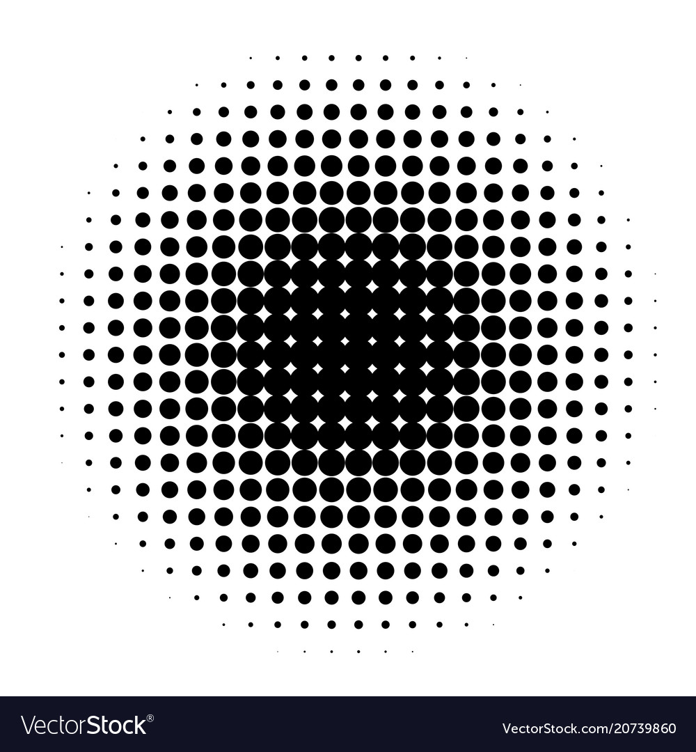 Circle In Halftone Dot Pattern Royalty Free Vector Image