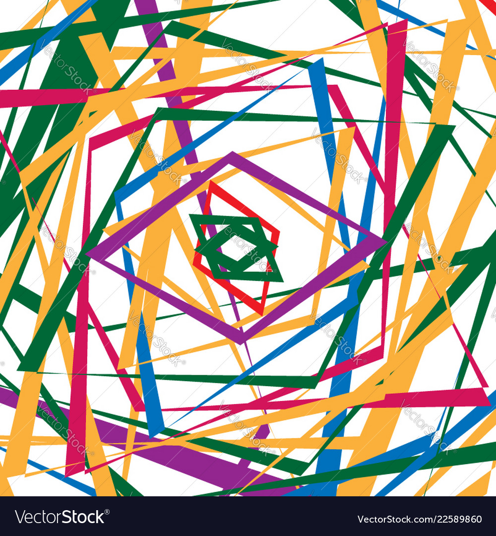 Colorful random edgy pattern overlapping vector image Colorful random edgy pattern overlapping
