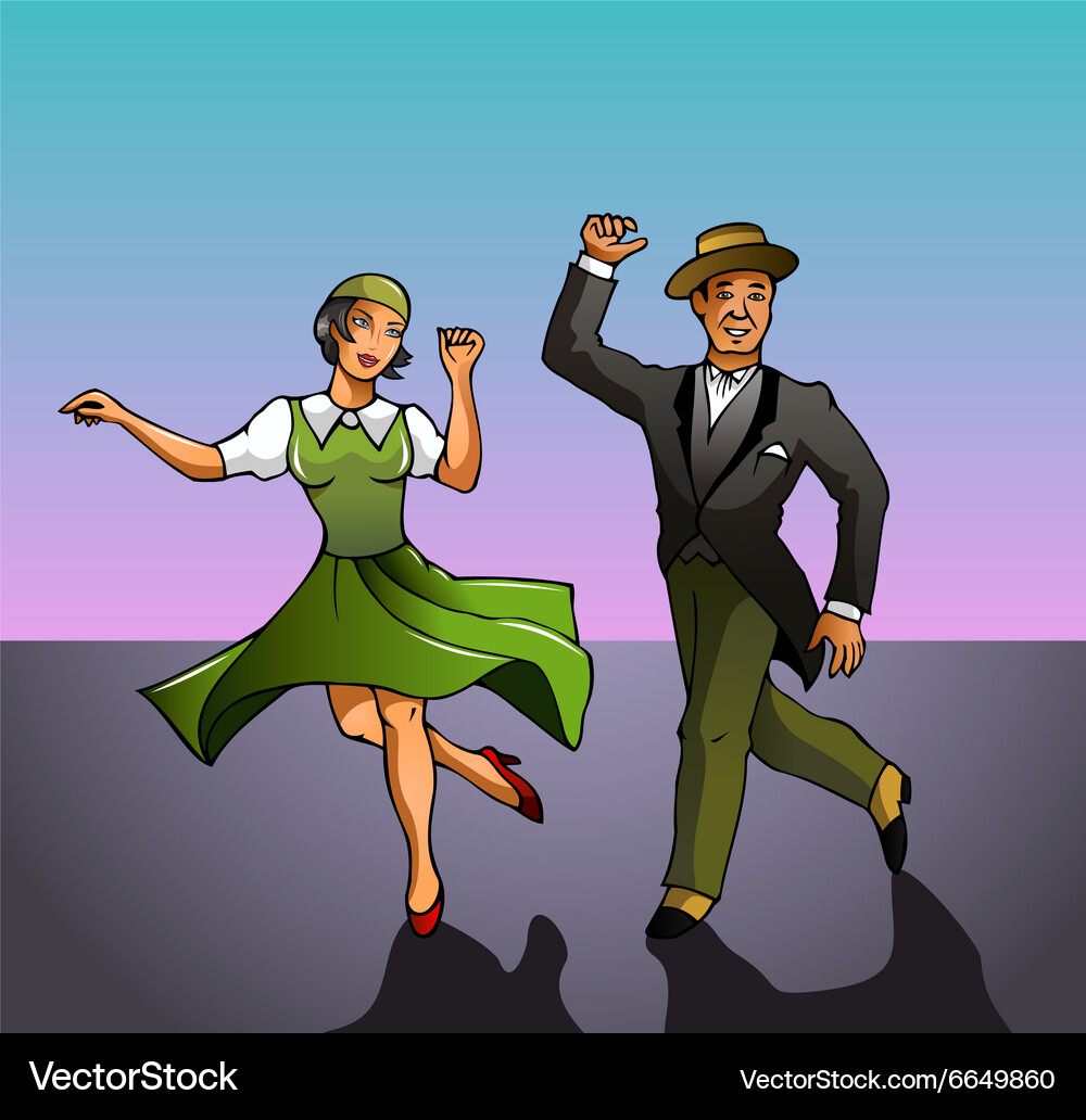 Dancing couple Royalty Free Vector Image - VectorStock