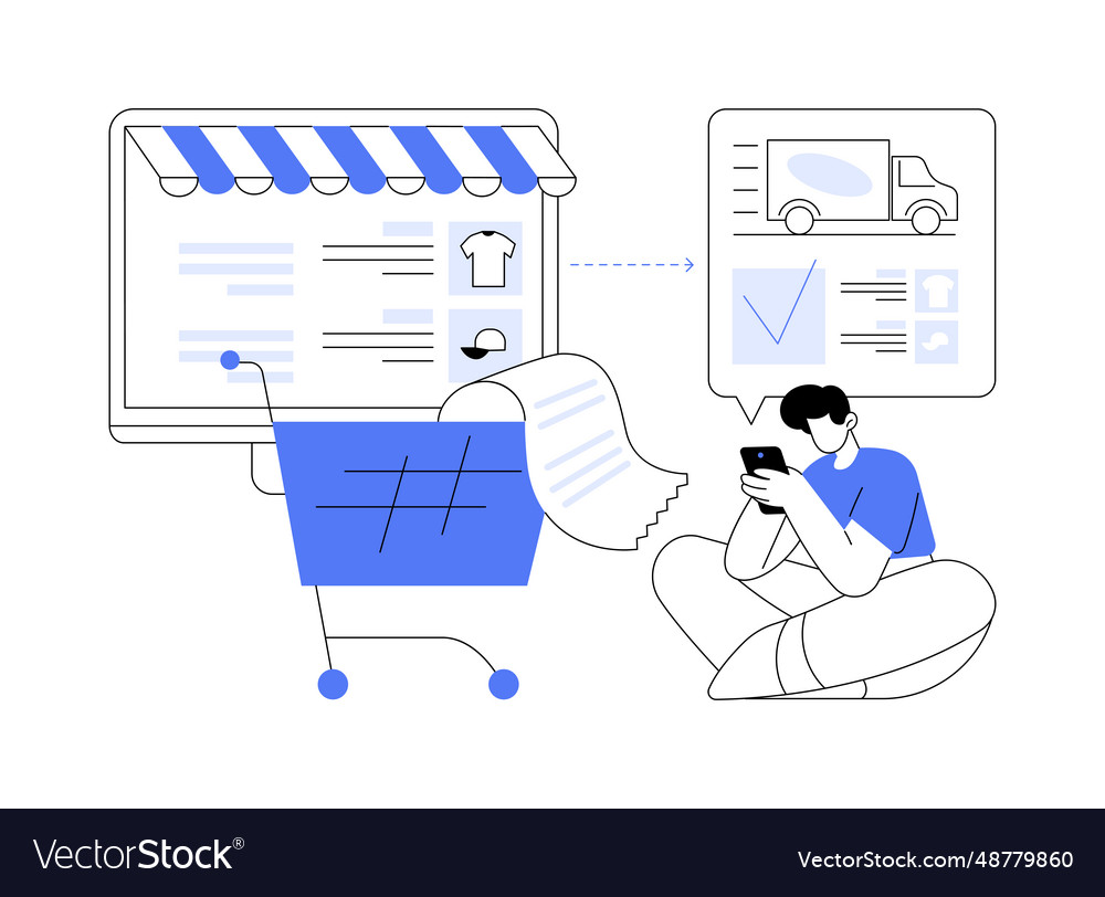 E-commerce order processing abstract concept