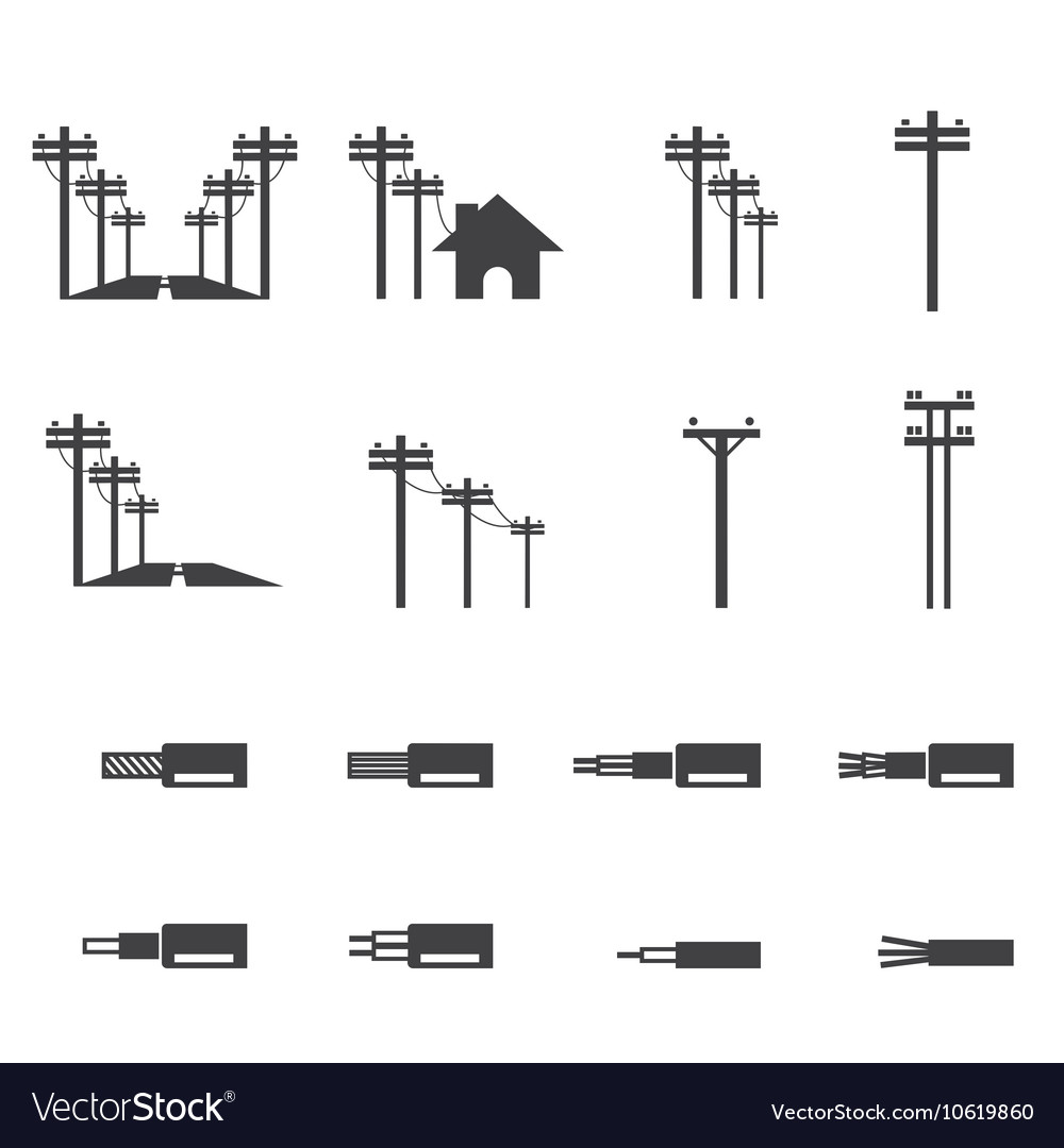 electricity post icon royalty free vector image