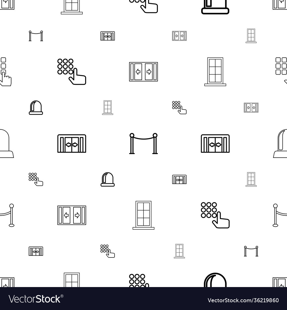 Entry icons pattern seamless white background