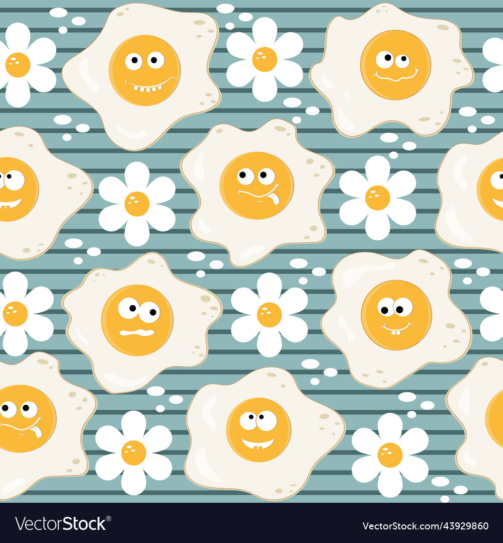 Fried eggs pattern color