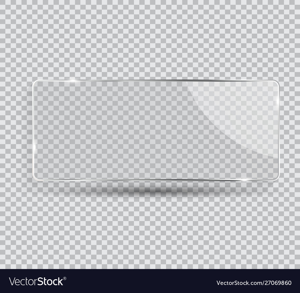 Glass transparency frame Royalty Free Vector Image