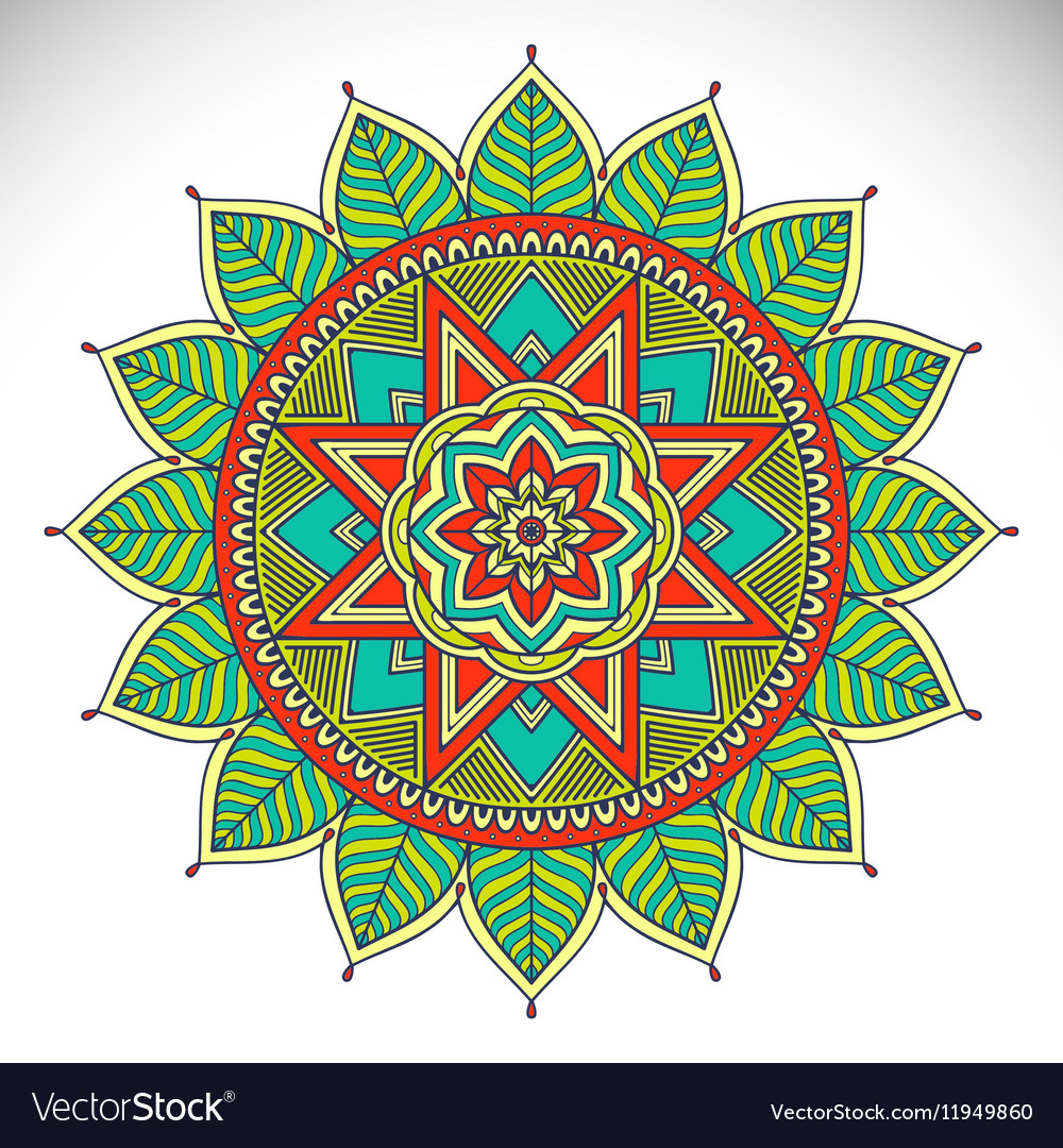 Indian mandala Royalty Free Vector Image - VectorStock