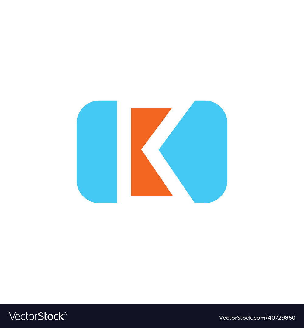 K letter icon design template