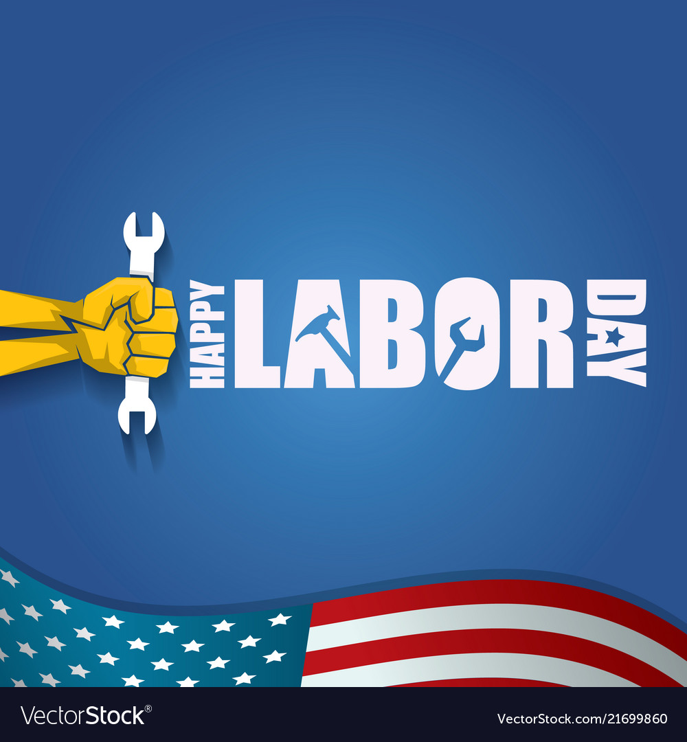 Labor Day Usa Label Or Background Royalty Free Vector Image
