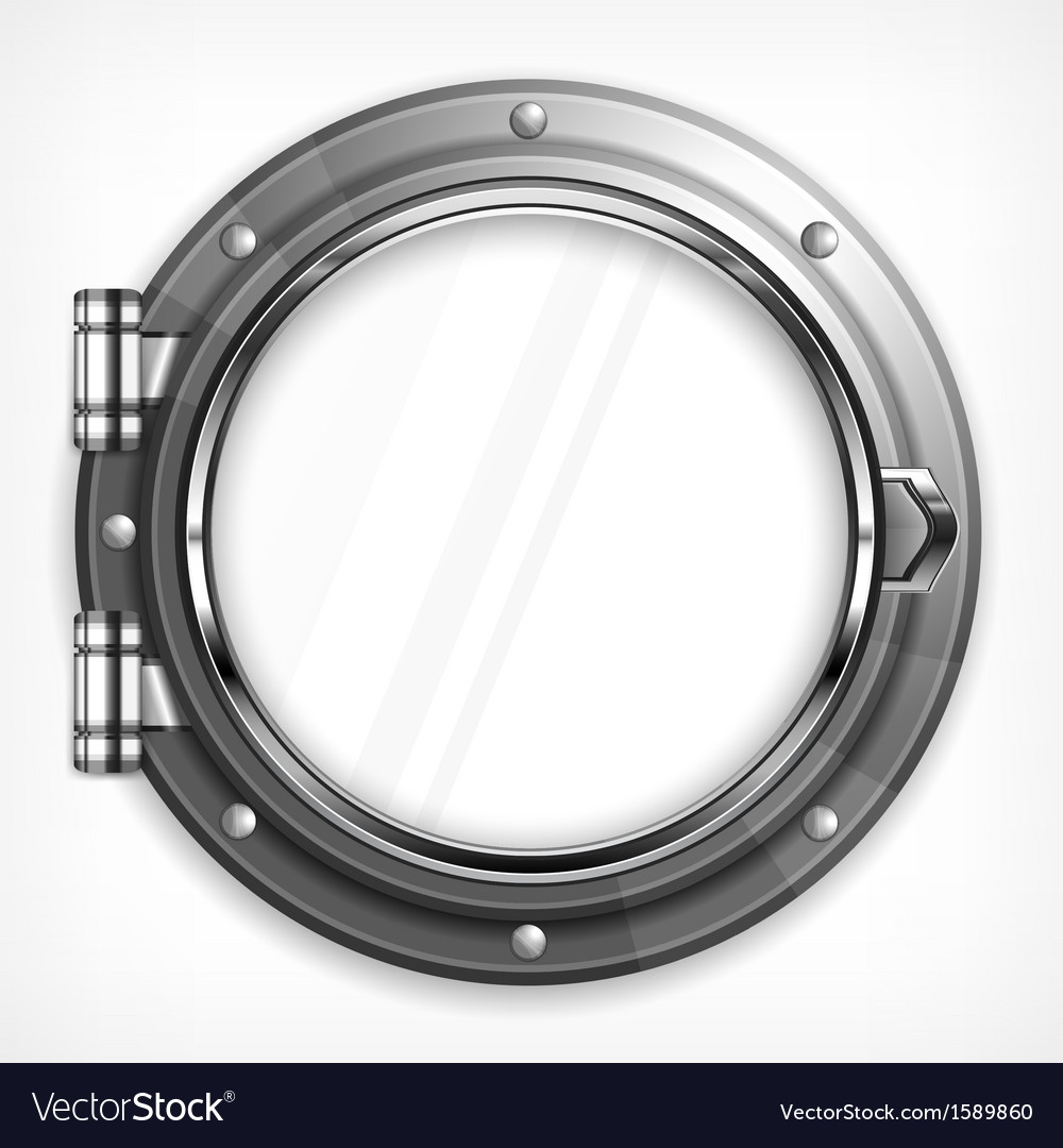 Porthole Seascape On White Royalty Free Vector Image