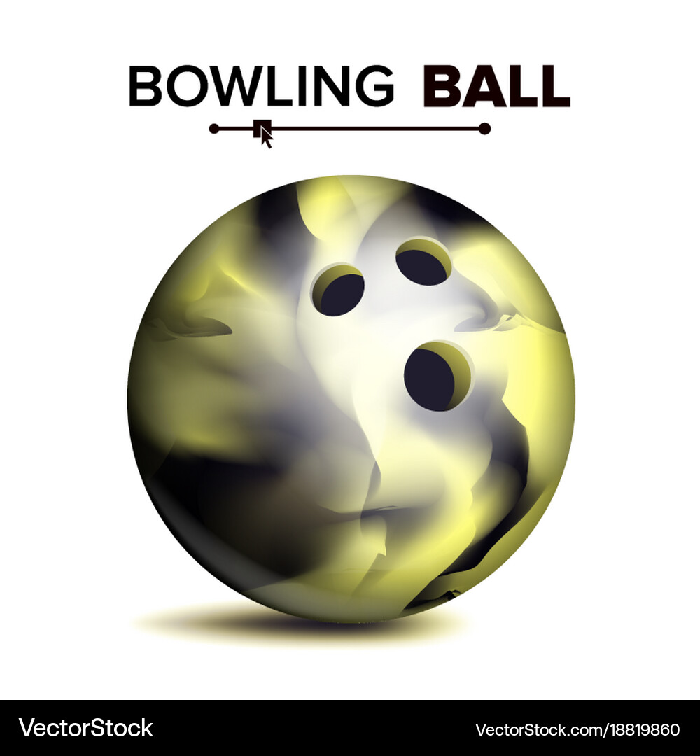 Realistic bowling ball classic round Royalty Free Vector