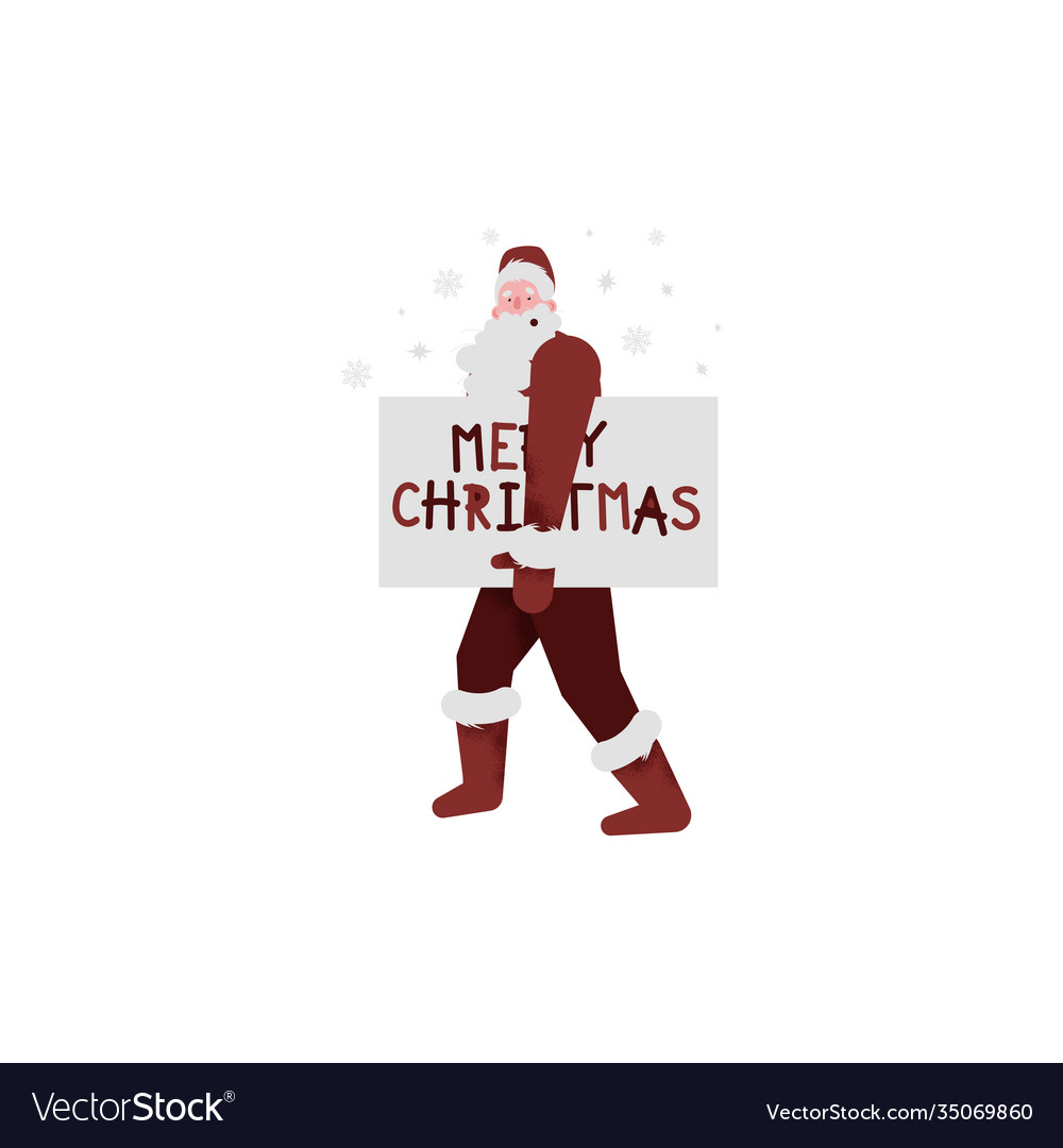 Santa claus with white beard and red coat vector image Santa claus with white beard and red coat