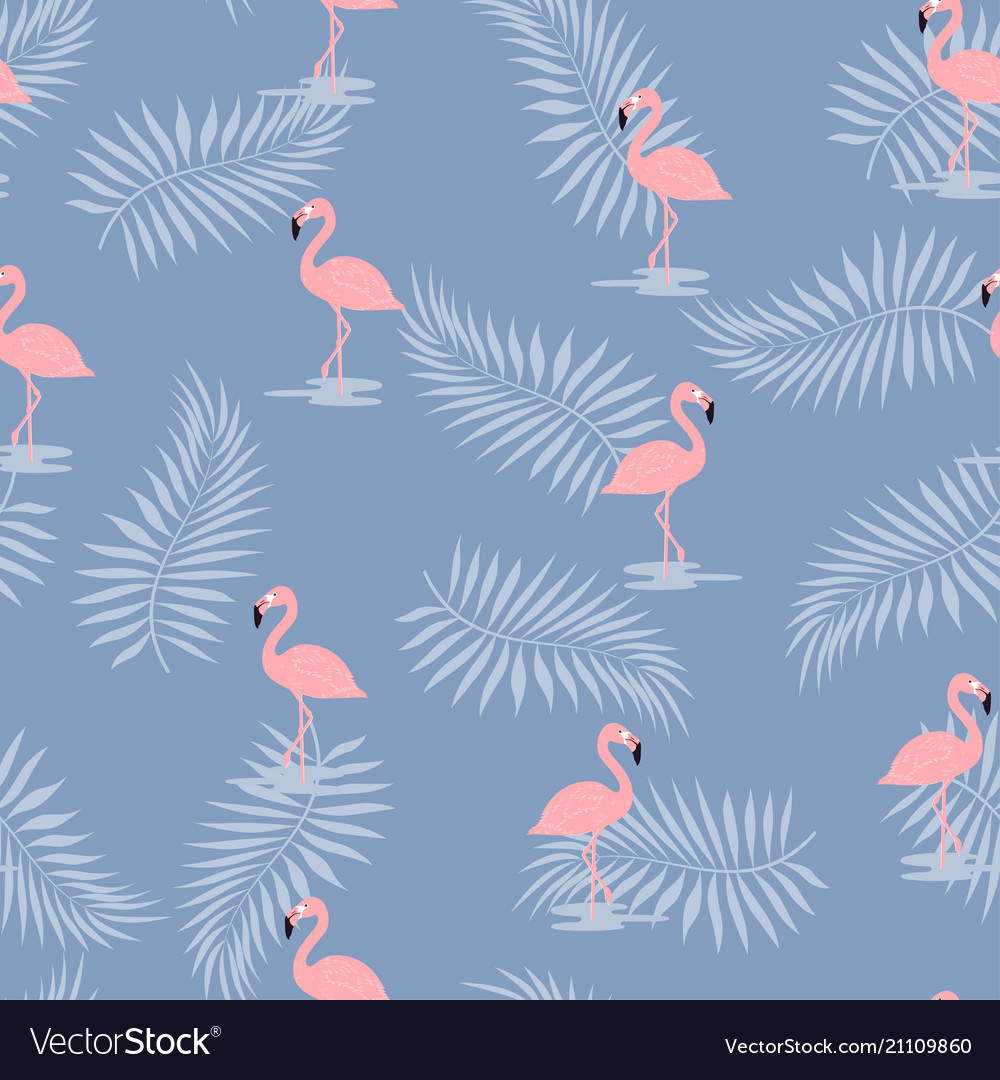 Seamless flamingo pattern