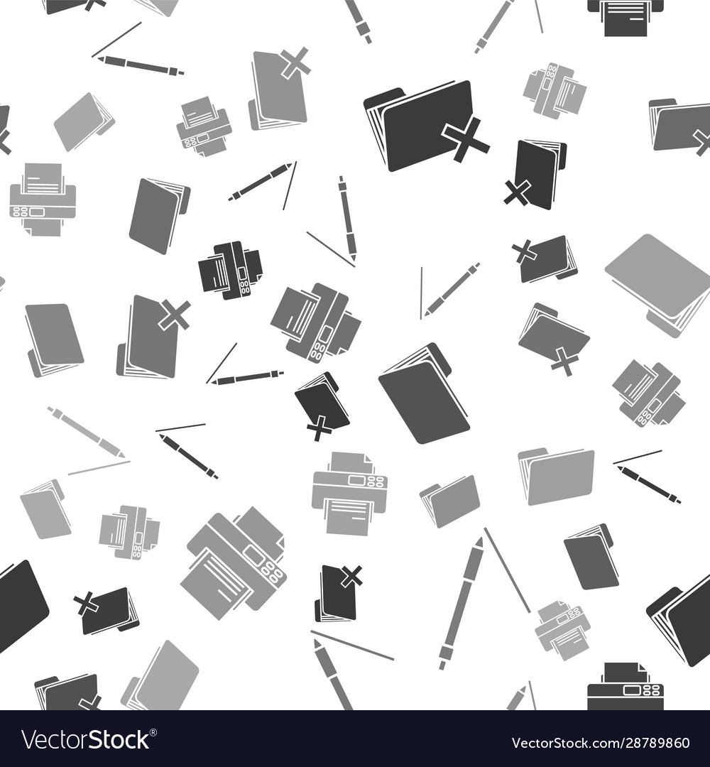 Set delete folder pen line document vector image Set delete folder pen line document