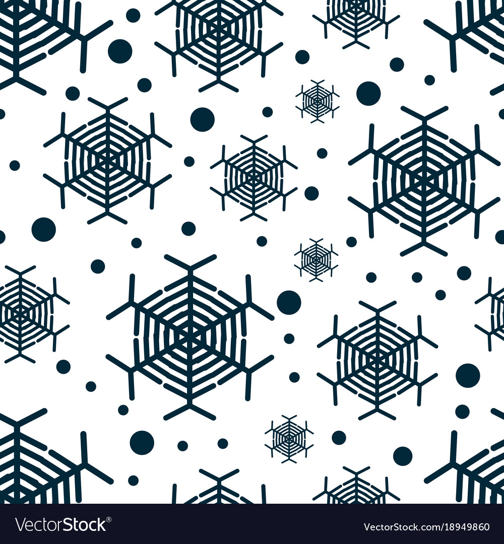 Snowflake seamless pattern