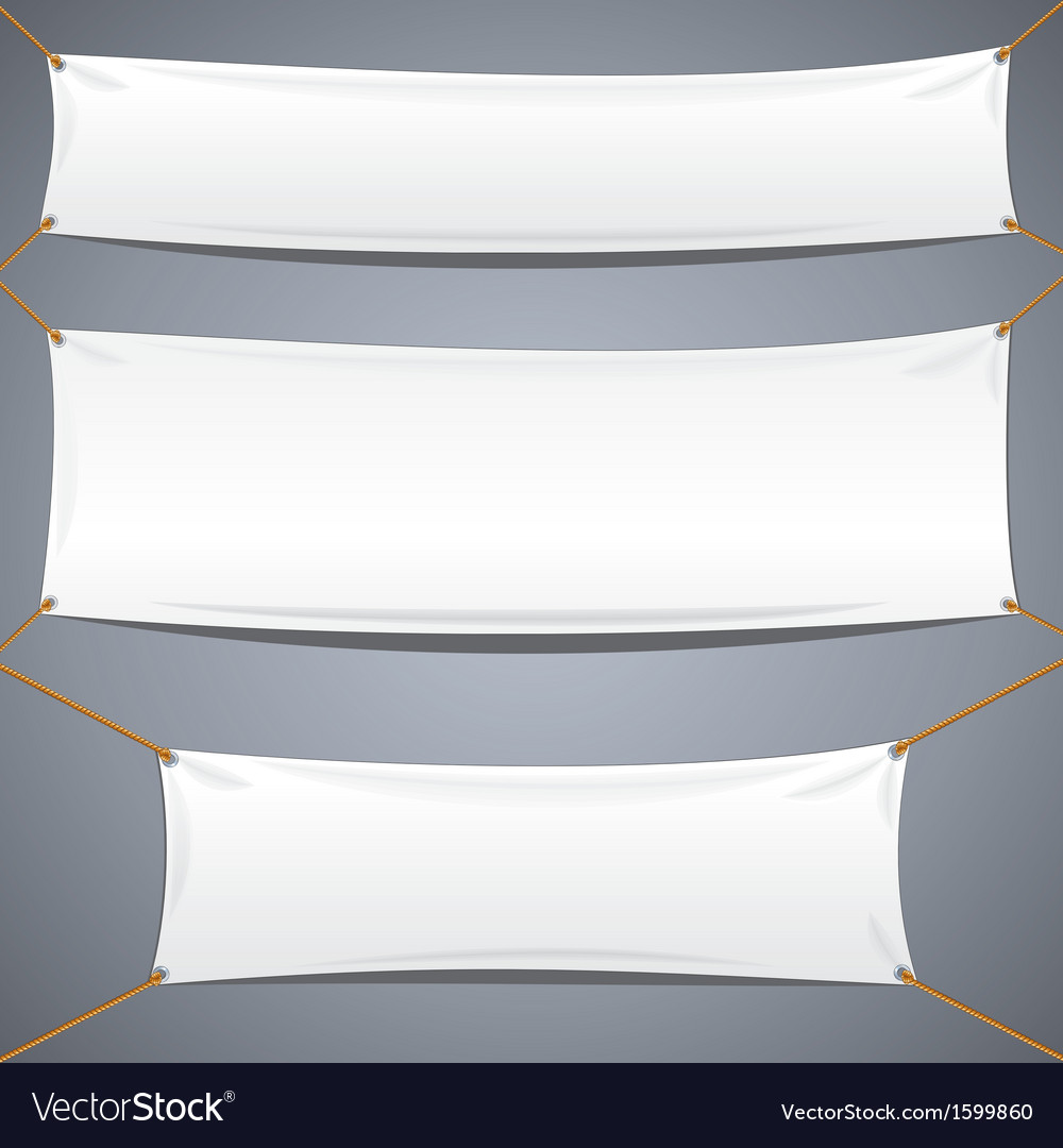 White textile banners advertising template