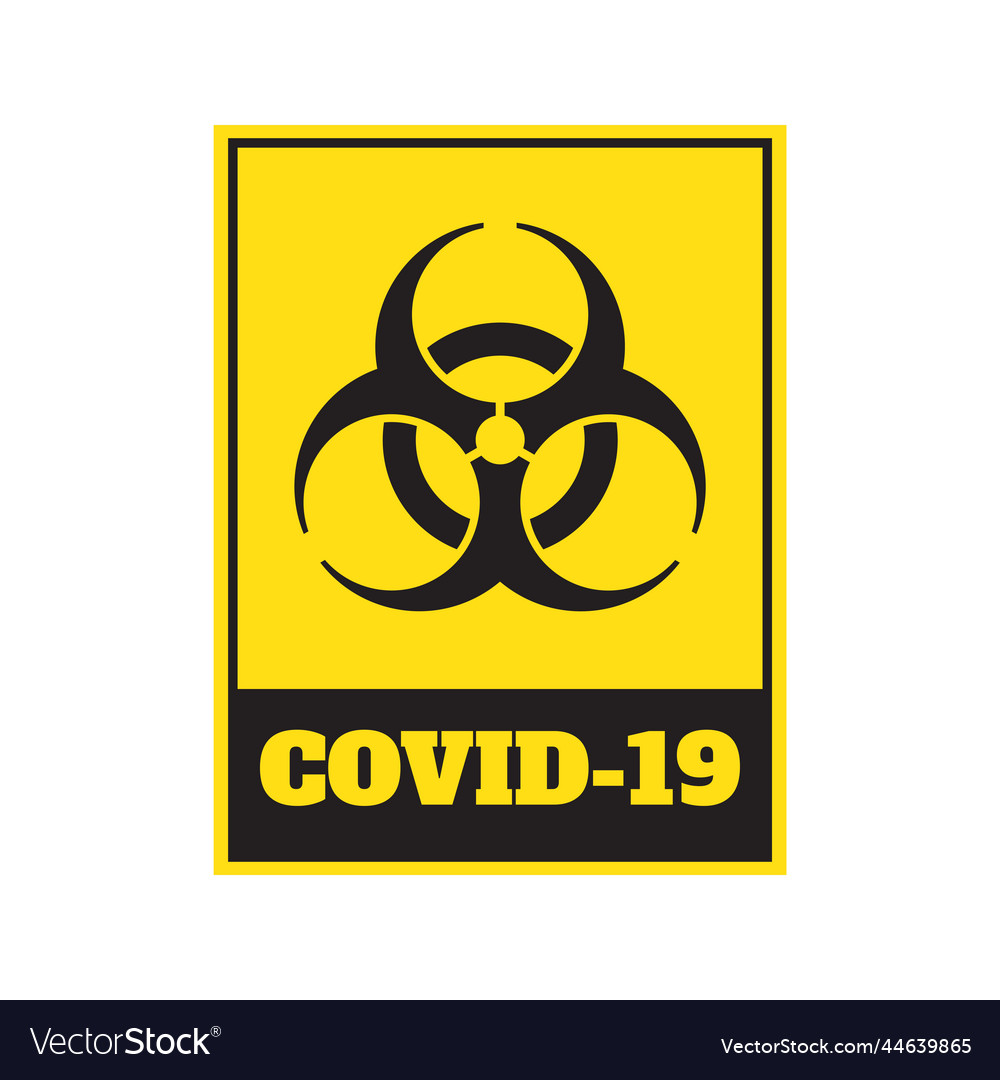 Alert danger signage covid19 corona virus Vector Image