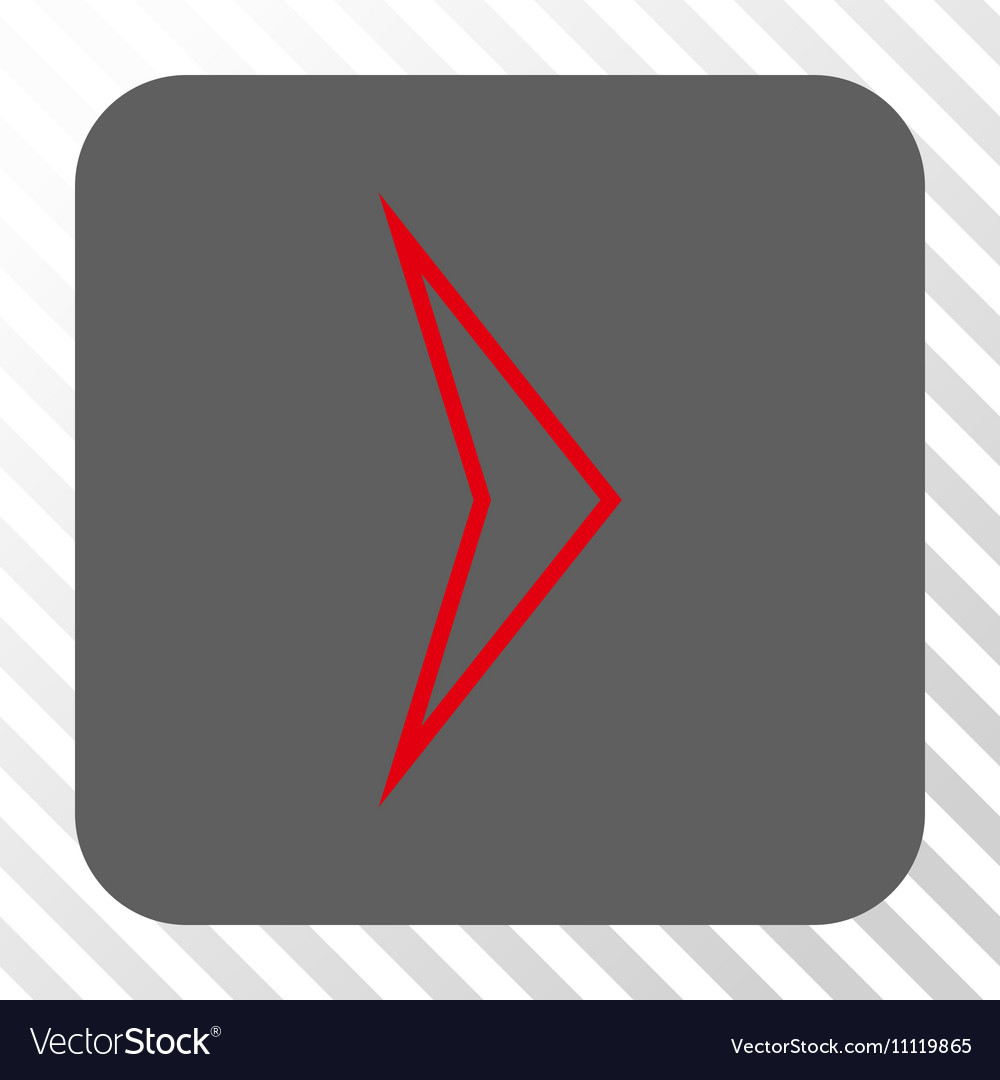 Arrowhead right rounded square button
