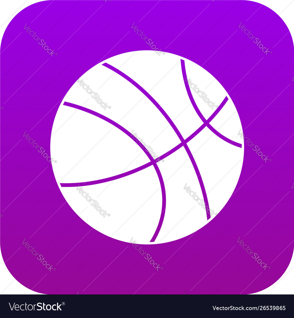 Basketball ball icon digital purple Royalty Free Vector