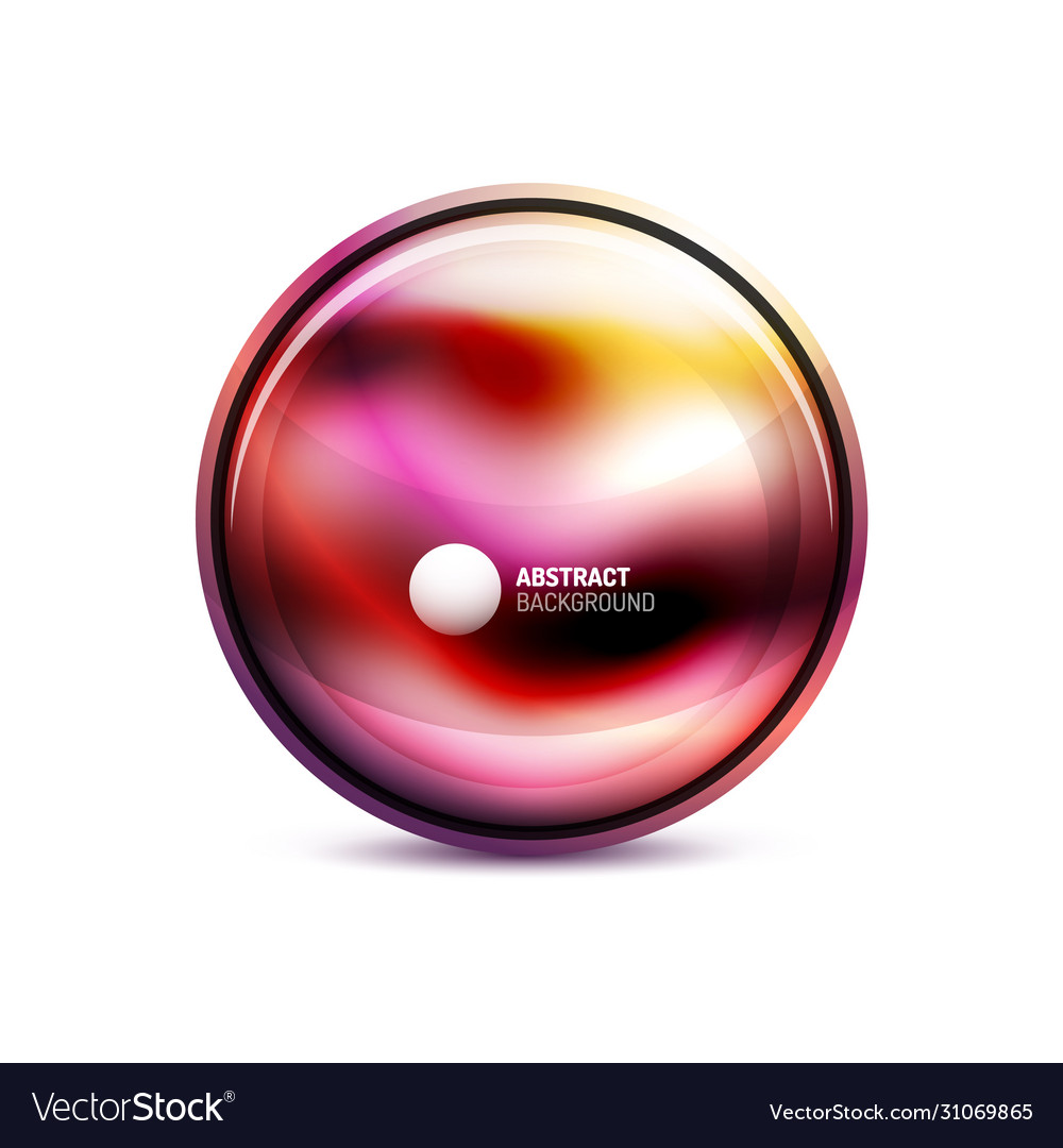 Circle button or banner for text design template vector image Circle button or banner for text design template