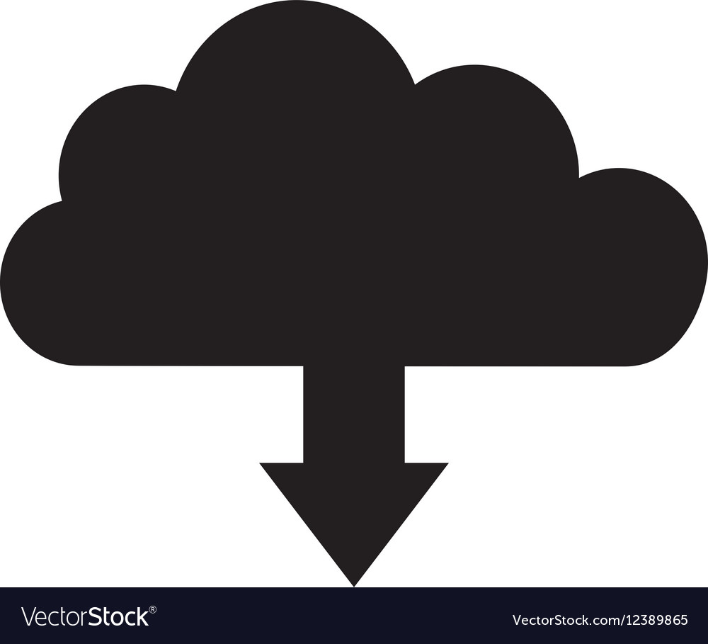 Cloud computing isolated icon