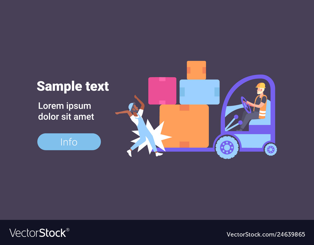Collision during forklift operation work accident