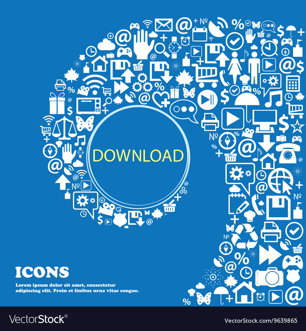 Download icon upload button load symbol nice set