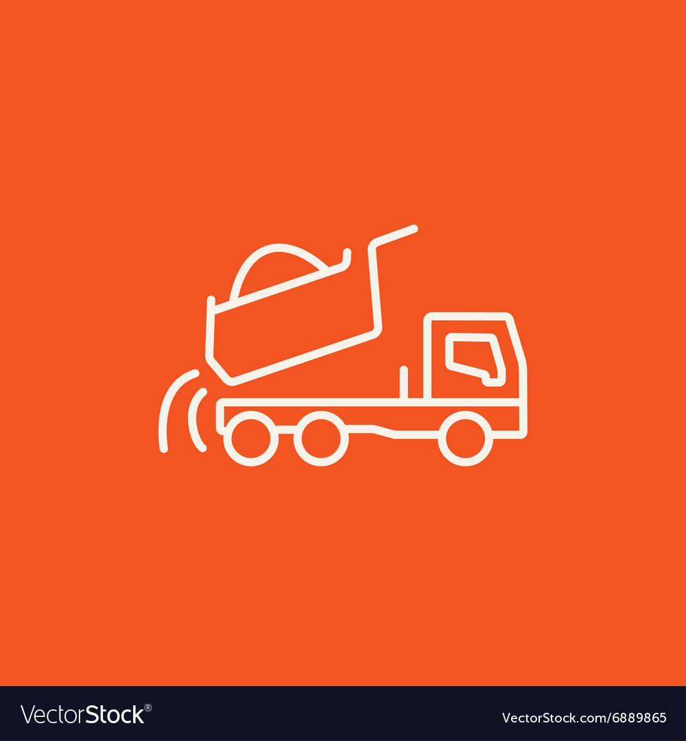 Dump LKW Linie Symbol