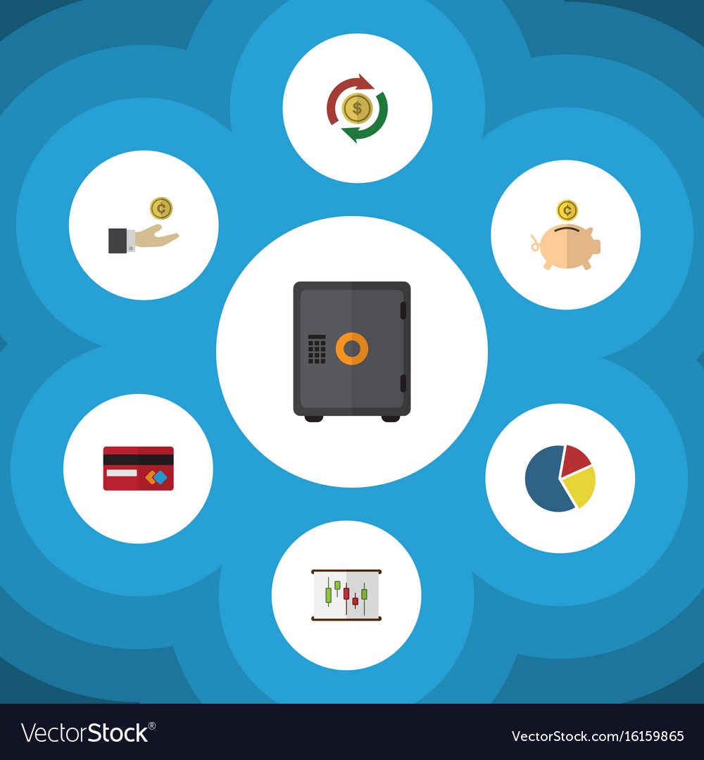 Flat icon incoming set of graph interchange