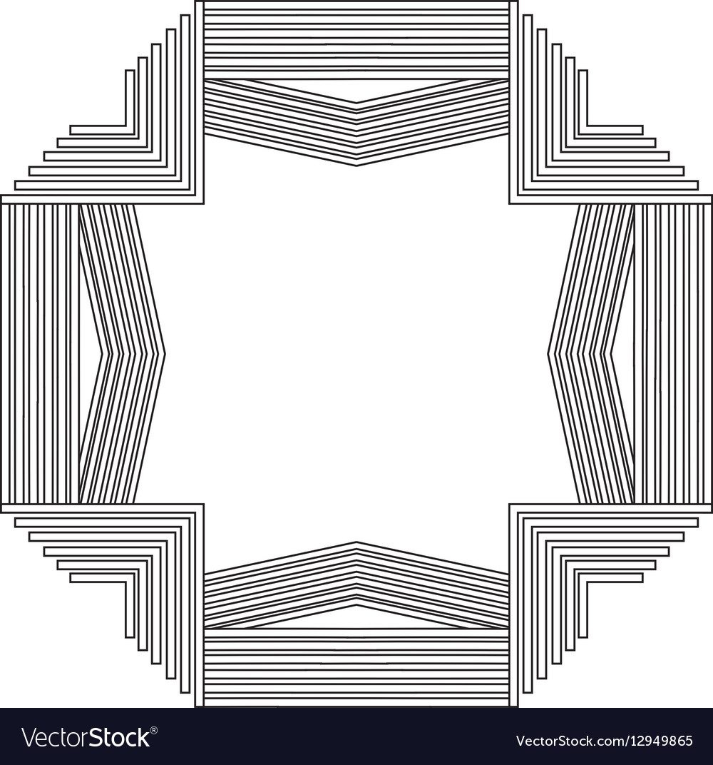 Grayscale pattern with art deco frame