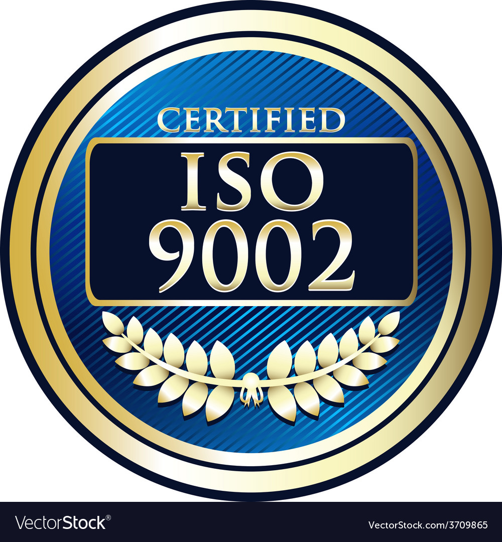 Iso 9002 Royalty Free Vector Image Vectorstock