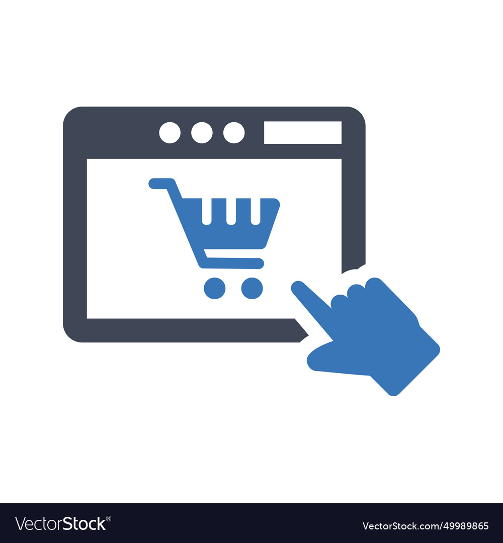 Online buy click icon Royalty Free Vector Image