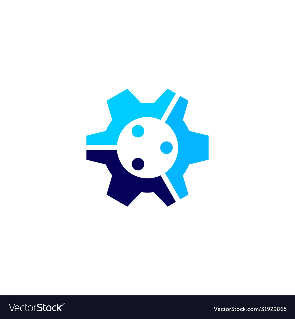 People gear cog cogs logo icon gear cog cogs logo Vector Image