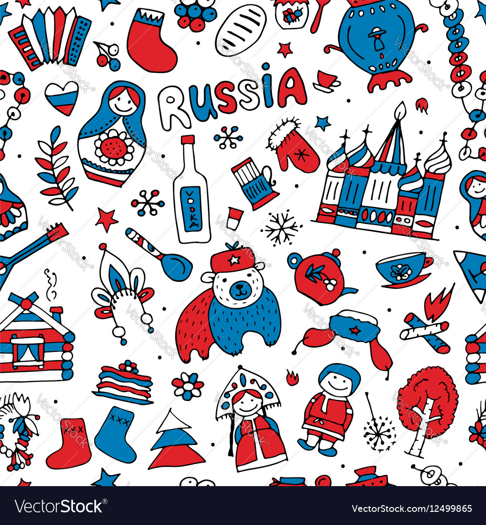 Russia seamless pattern for your design