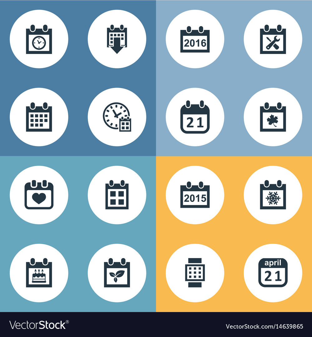 Set of simple time icons