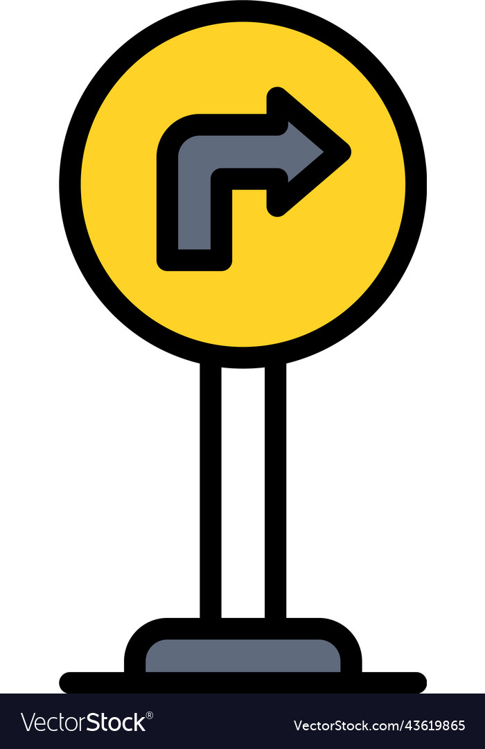 Turn right sign icon location map and navigation