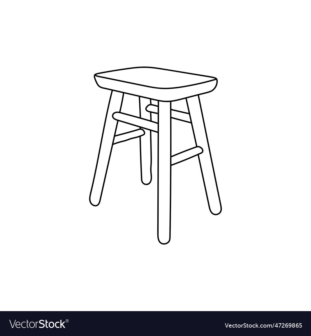 Wooden seat modern line simple logo Royalty Free Vector